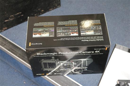 A Black Magic 4K Production Camera and accessories to include,